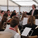 Die Musikkapelle Welschensteinach unter der Leitung von Adam Kalbfuß spielte am Pfingstmontag beim DJK-Sportfest zum Frühschoppen auf