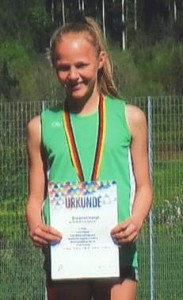 Lena Vögele von der DJK Welschensteinach gewann drei Einzeltitel bei den Kreismeisterschaften in Offenburg.